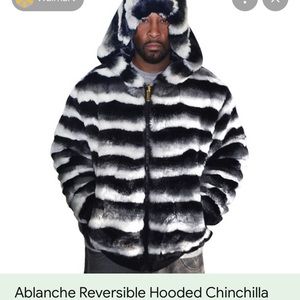 Ablanche hooded faux fur jacket